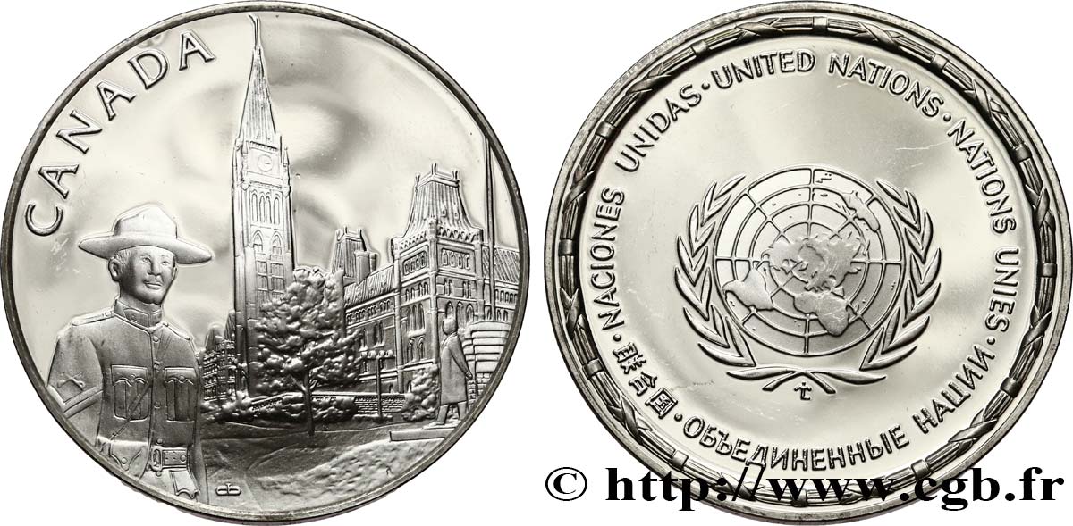 LES MÉDAILLES DES NATIONS DU MONDE Médaille, Canada SPL
