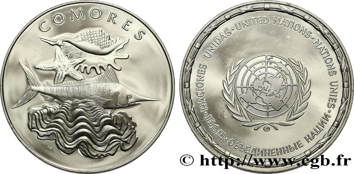 LES MÉDAILLES DES NATIONS DU MONDE Médaille, Les Comores SPL