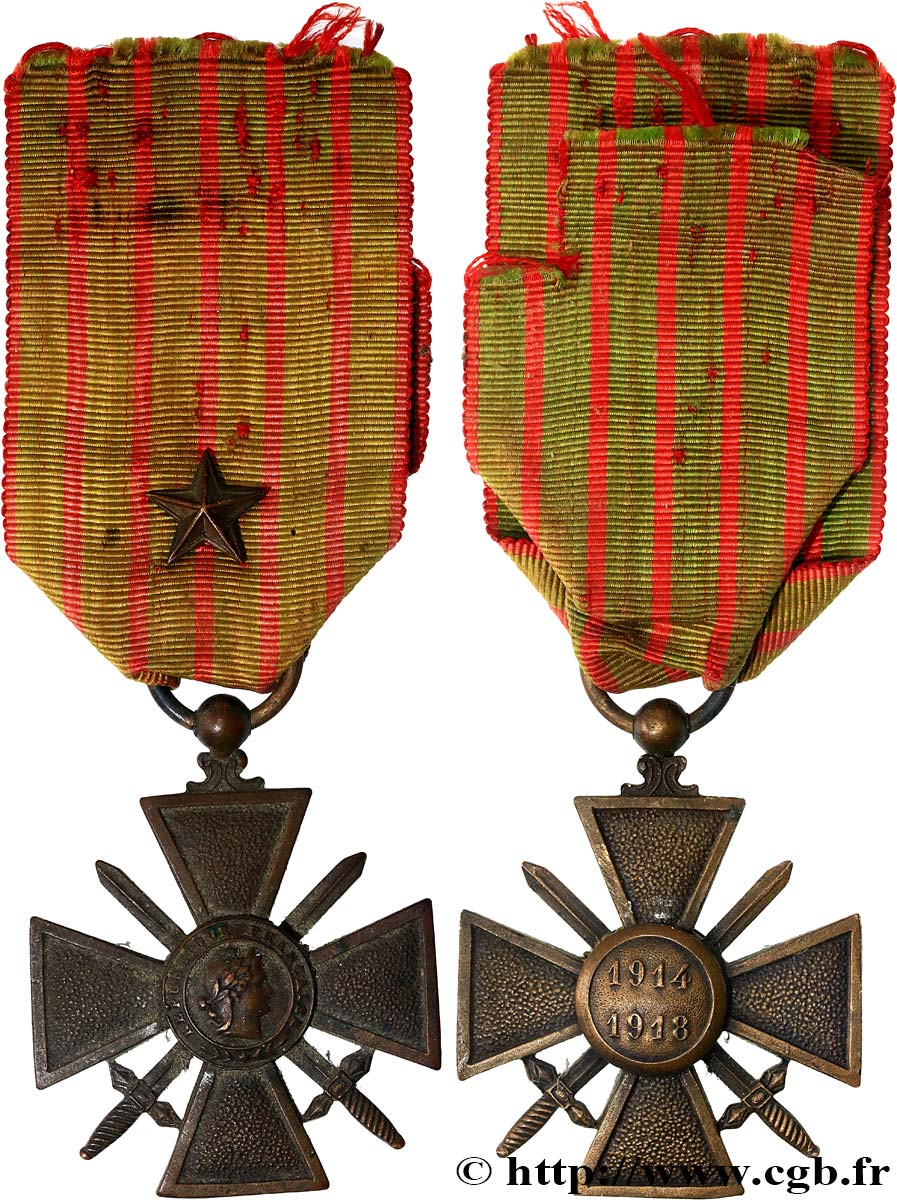 III REPUBLIC Croix de guerre, 1914-1918 XF