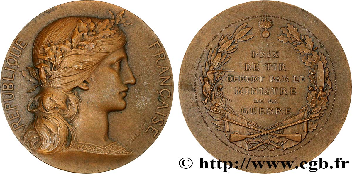 TROISIÈME RÉPUBLIQUE Médaille, Prix de tir offert TTB+