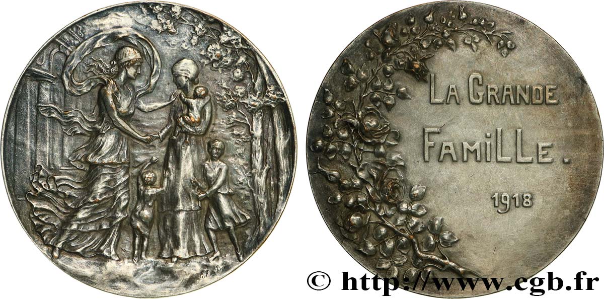 BELGIUM - KINGDOM OF BELGIUM - ALBERT I Médaille, La grande famille XF