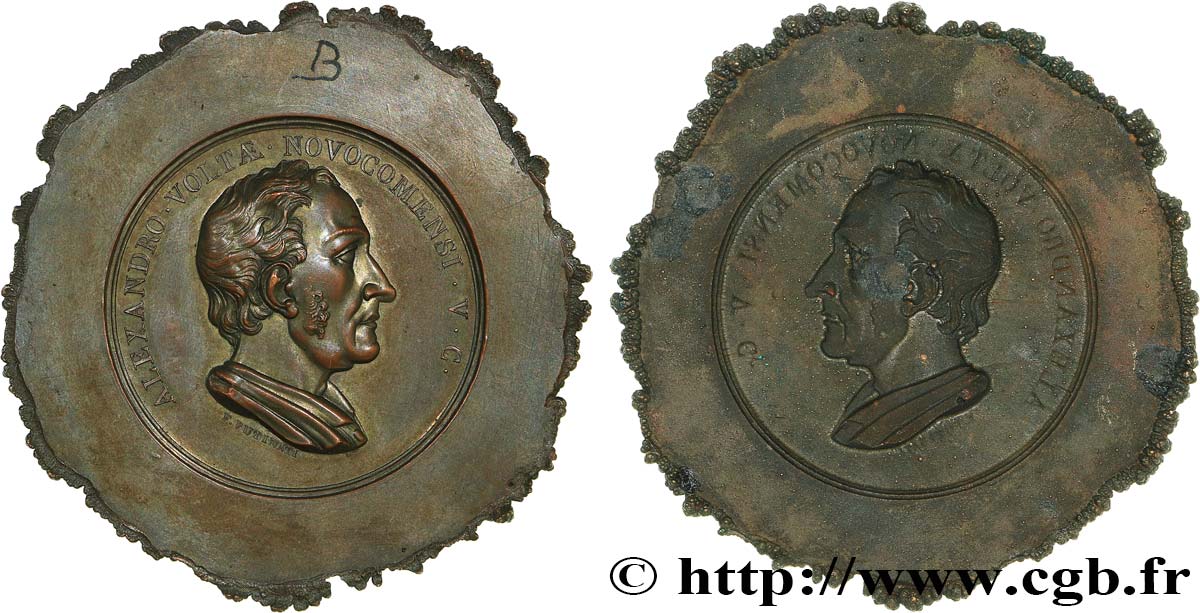 SCIENCE & SCIENTIFIC Médaille, Alessandro Volta, tirage uniface AU