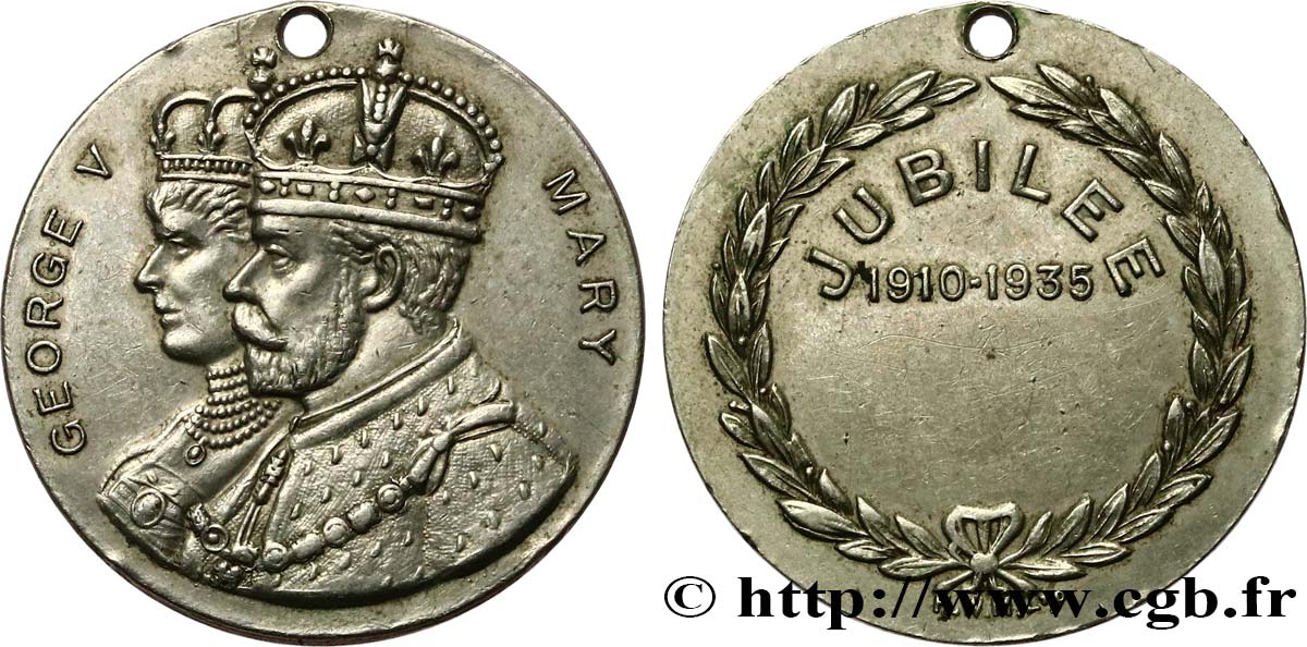 GREAT-BRITAIN - GEORGE V Médaille, Noces d’argent de Georges V et Mary XF