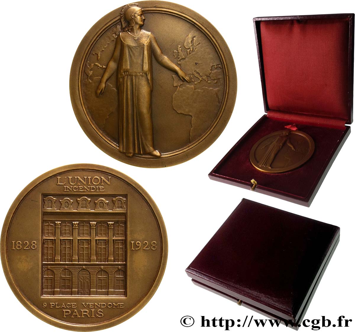 ASSURANCES Médaille, Centenaire de l’Union incendie SUP