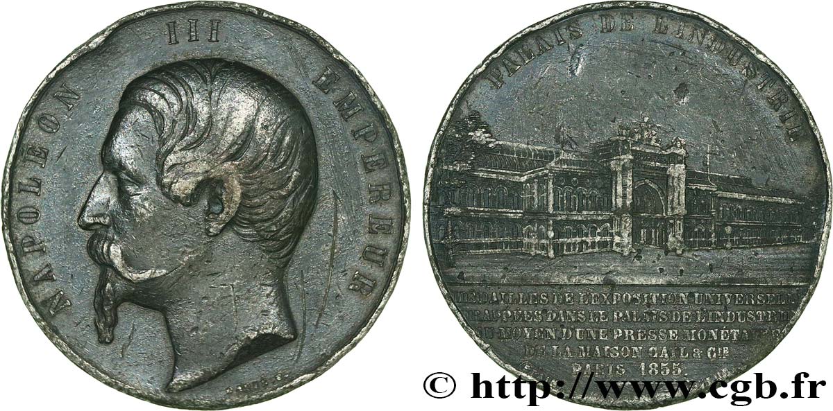 SECOND EMPIRE Médaille, Napoléon III, exposition universelle VF
