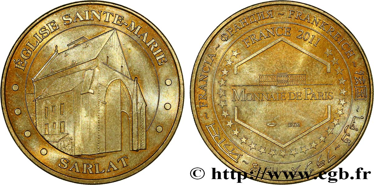 MÉDAILLES TOURISTIQUES Médaille touristique, Sarlat, Eglise Sainte-Marie TTB+
