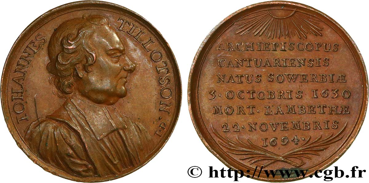 VEREINIGTEN KÖNIGREICH Médaille, John Tillotson VZ