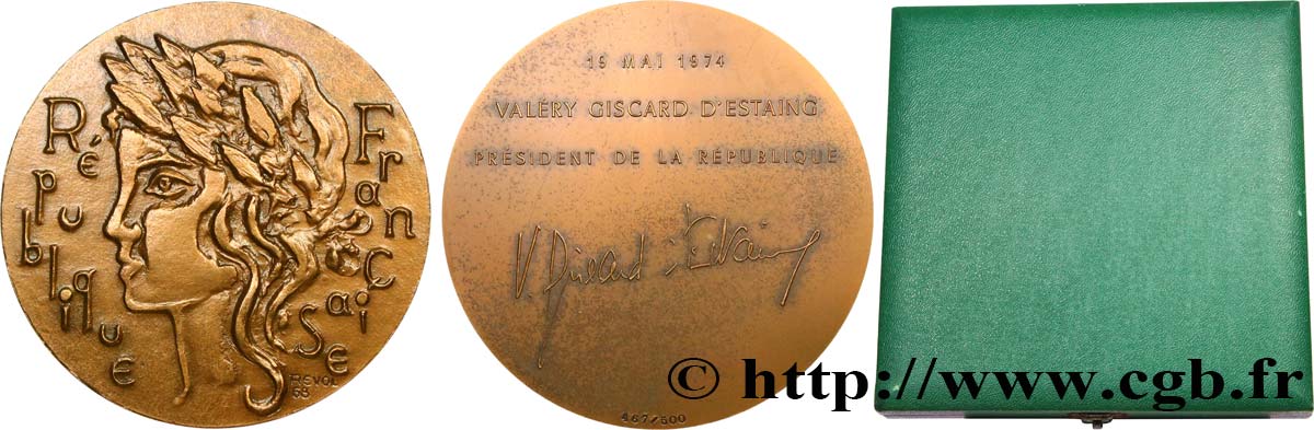 V REPUBLIC Médaille, Valéry Giscard d’Estaing AU