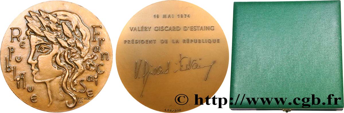 V REPUBLIC Médaille, Valéry Giscard d’Estaing AU