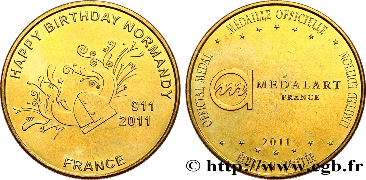 MÉDAILLES TOURISTIQUES Médaille touristique, Happy Birthday Normandy TTB+