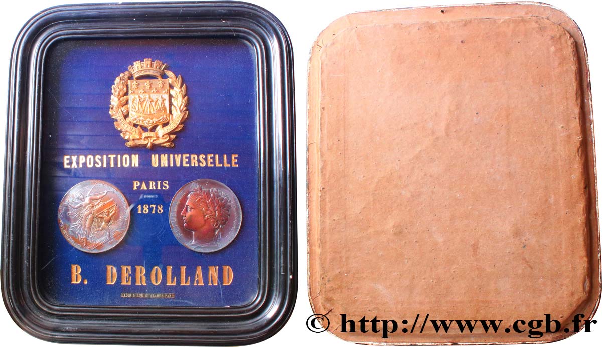 III REPUBLIC Tableau, Fac-similé, Médaille, Exposition Universelle AU