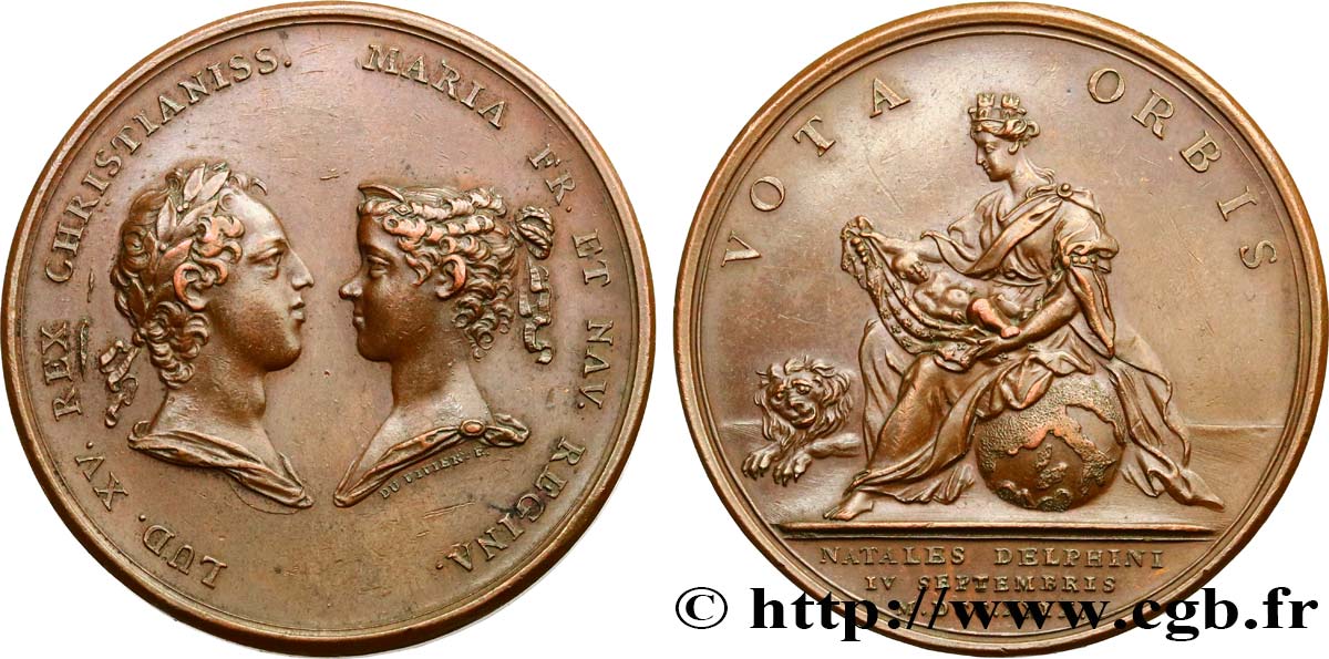 DAUPHINÉ - LOUIS IX, DAUPHIN Médaille, Naissance du dauphin Louis TTB+