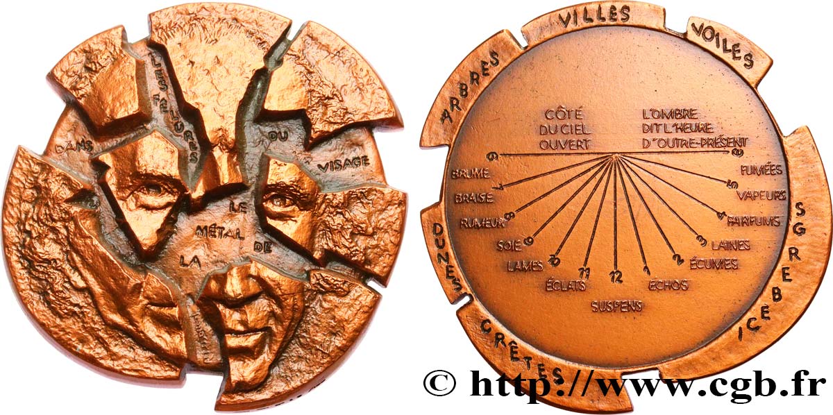 LITERATURE : WRITERS - POETS Médaille, Michel Butor, n°13 AU