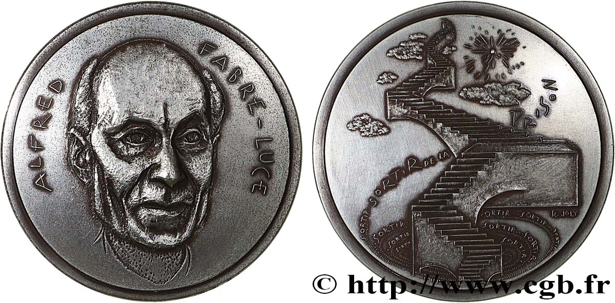 LITERATURE : WRITERS - POETS Médaille, Alfred Fabre-Luce, n°2 MBC+