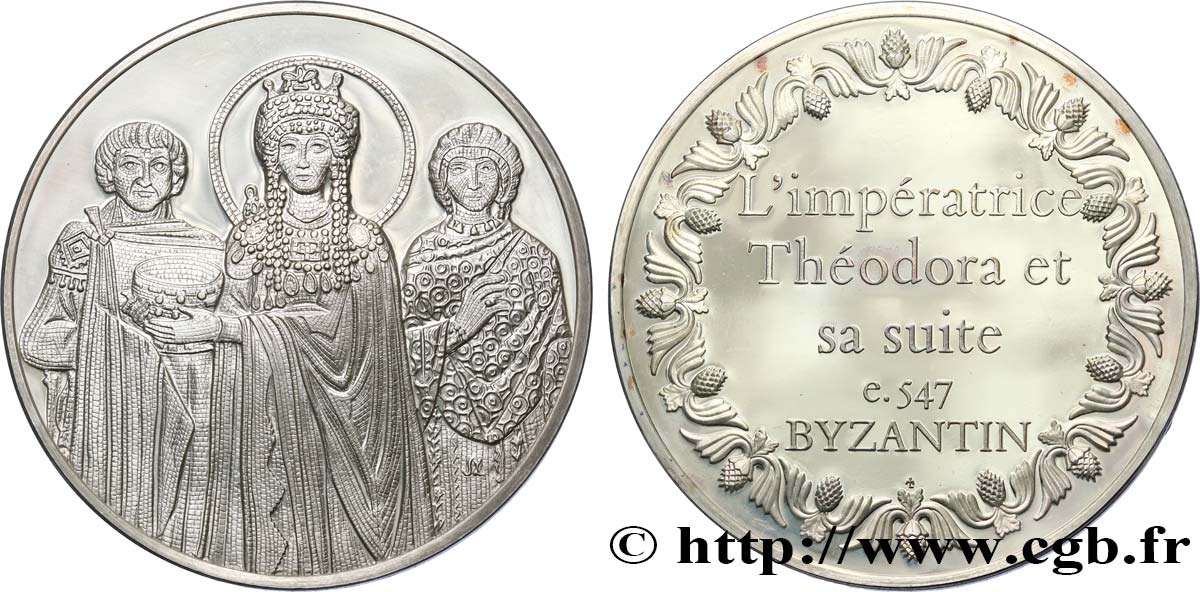 THE 100 GREATEST MASTERPIECES Médaille, L’impératrice Théodora et sa suite AU