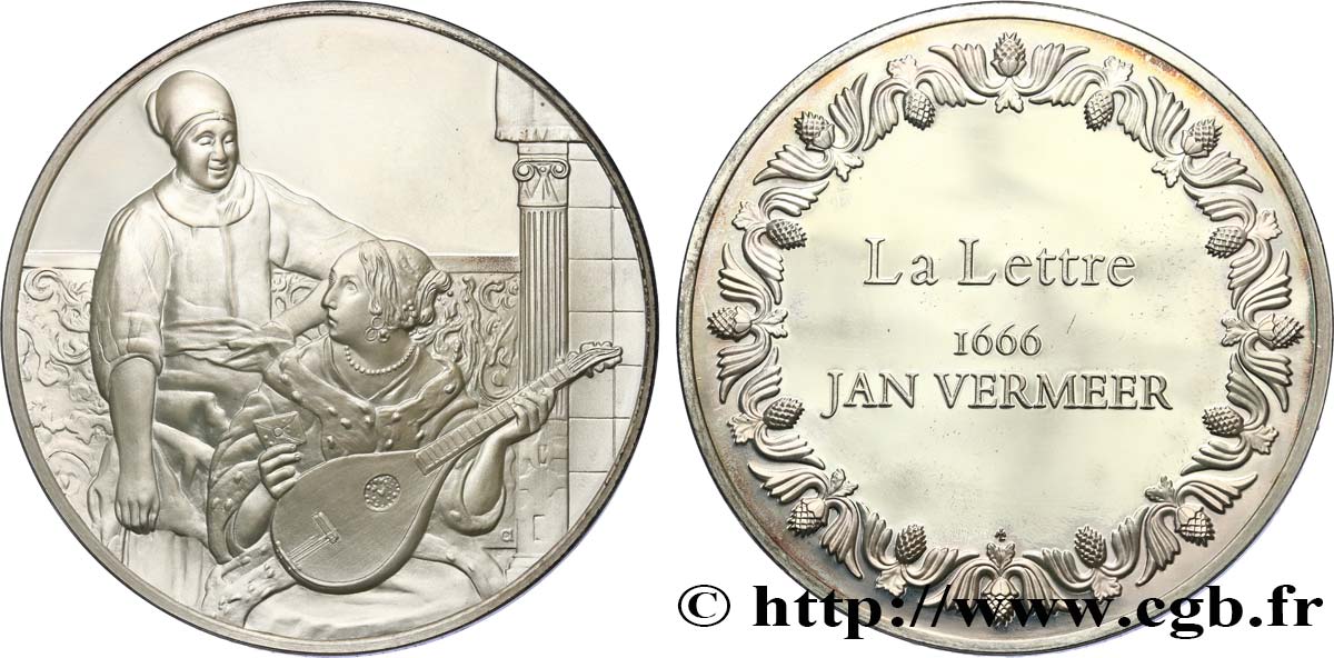 LES 100 PLUS GRANDS CHEFS-D OEUVRE Médaille, La Lettre par Vermeer SUP