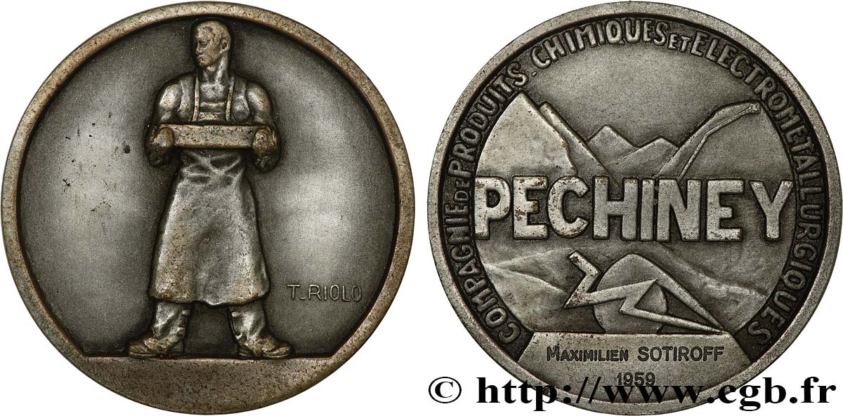 COMPANIES, INDUSTRIES AND MISCELLANEOUS TRADES Médaille de récompense, Pechiney AU