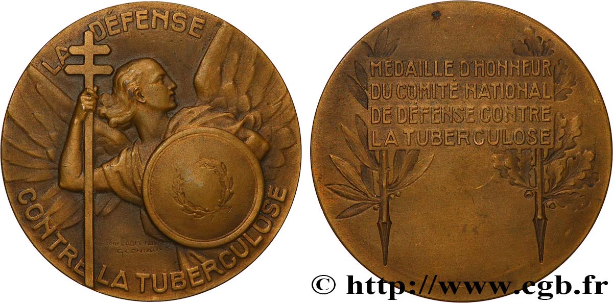 DRITTE FRANZOSISCHE REPUBLIK Médaille d’honneur, Comité national de défense contre la Tuberculose fVZ