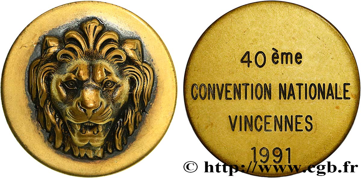 CLUBS PHILANTHROPIQUES : LIONS CLUB,  ROTARY, ETC. Médaille, 40e convention nationale, Lions Club TTB+