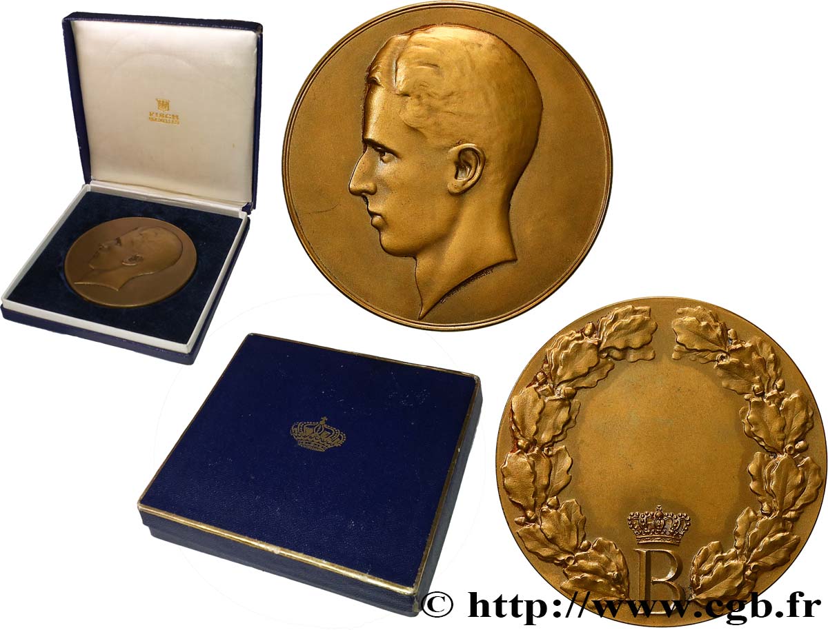 BÉLGICA - REINO DE BÉLGICA - ALBERTO I Médaille de récompense EBC