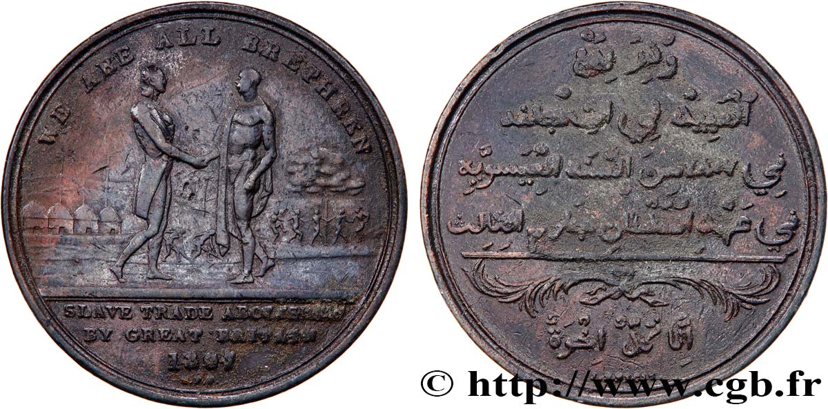 GRANDE-BRETAGNE - GEORGES III Médaille, Abolition de la traite en Sierra Leone TB+