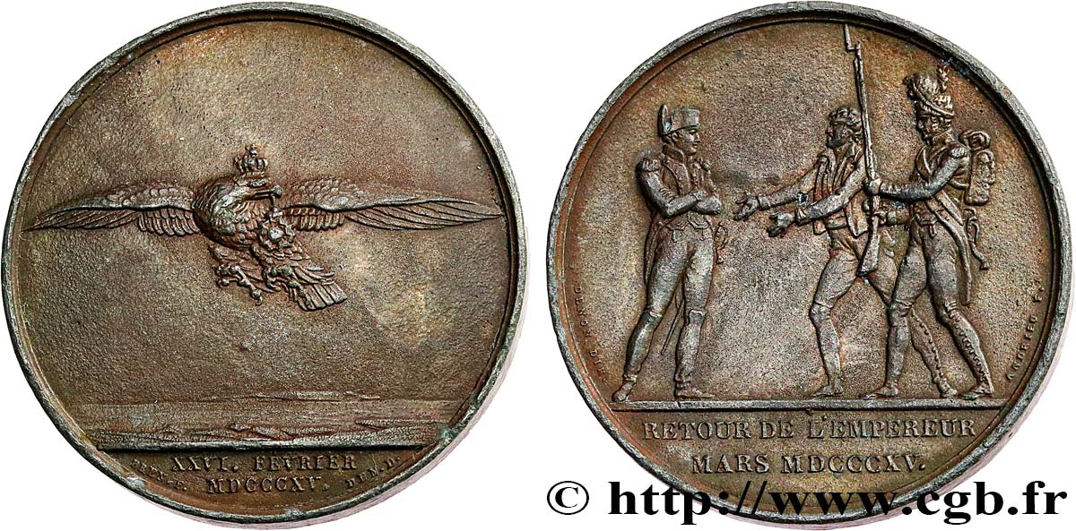 LES CENT-JOURS Médaille, Retour de l’Empereur TTB+