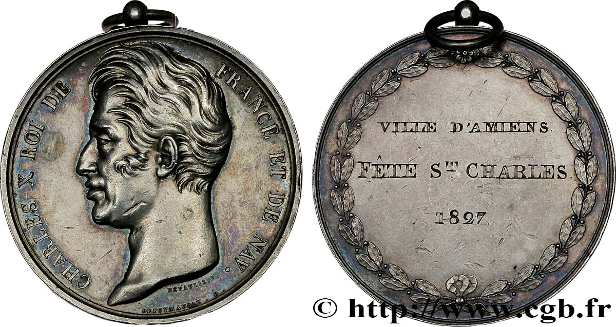 CHARLES X Médaille, Fête Saint Charles TTB+