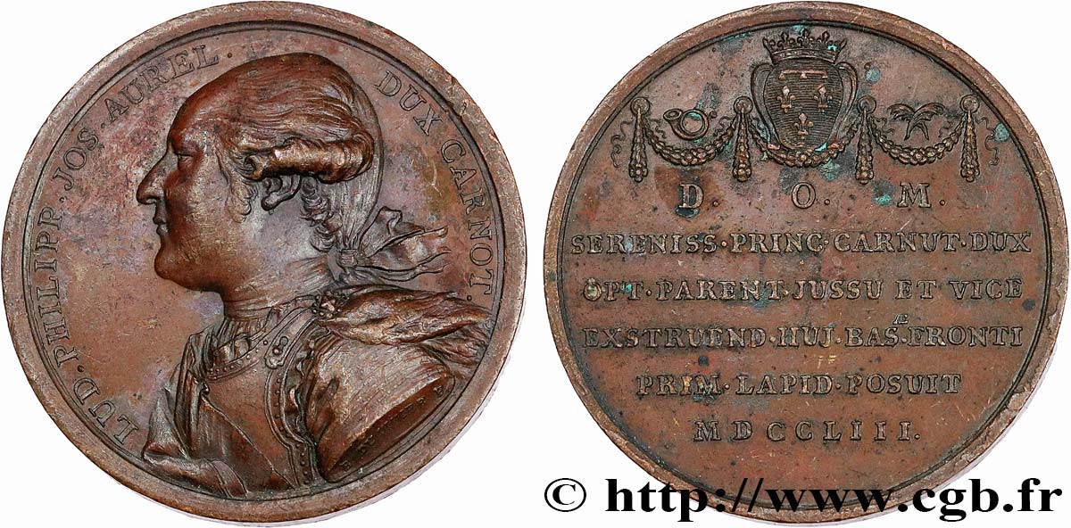 LOUIS XV DIT LE BIEN AIMÉ Médaille, Louis-Philippe-Joseph d’Orléans, Pose de la première pierre de la façade de l’église Saint-Eustache TTB+