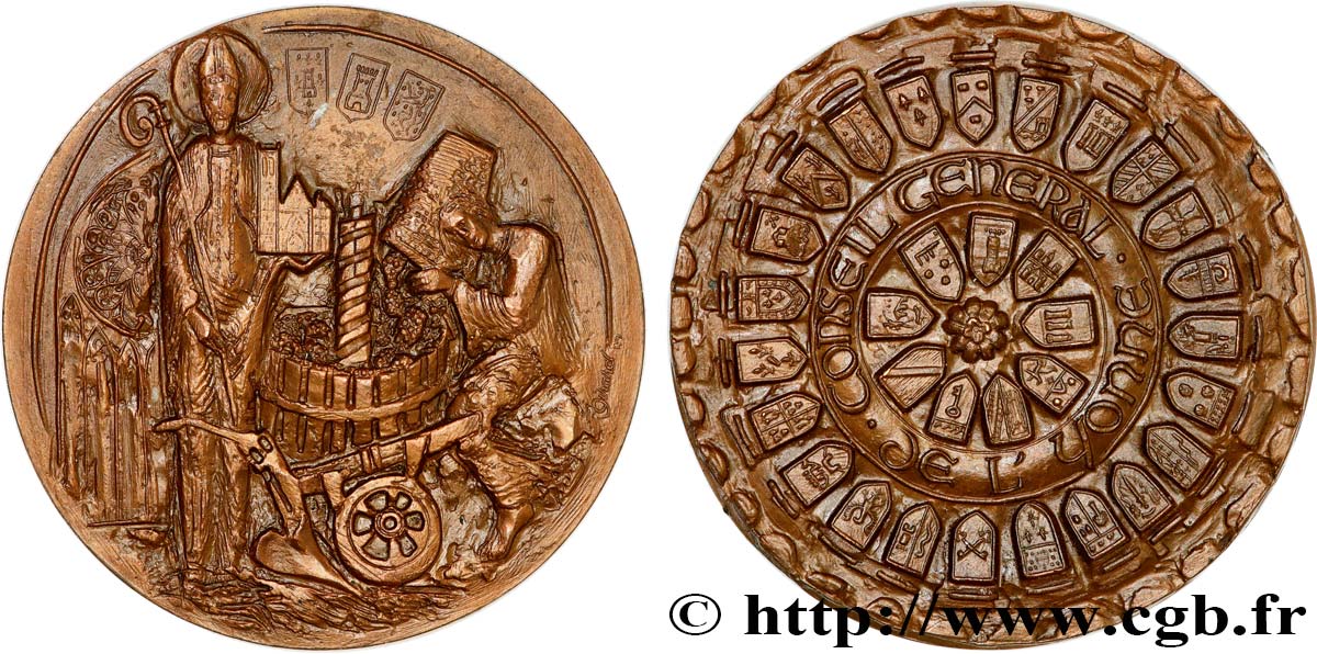 CONSEIL GÉNÉRAL, DÉPARTEMENTAL OU MUNICIPAL - CONSEILLERS Médaille, Conseil général de l’Yonne SUP