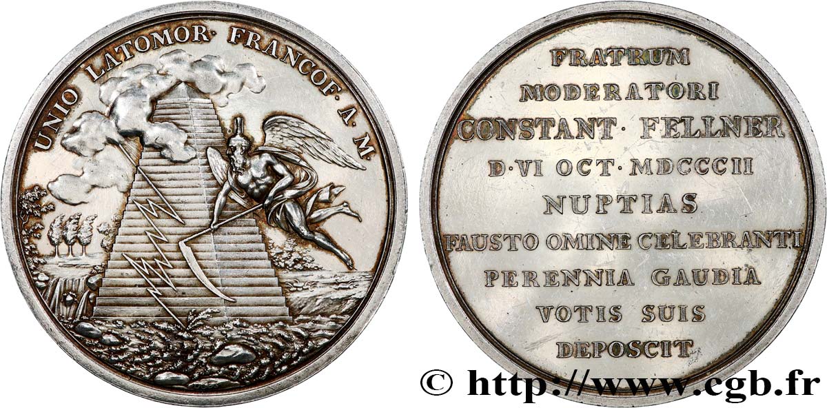 GERMANY Médaille, Mariage de Constantin Fellner AU