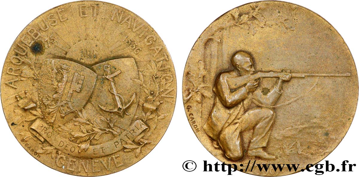SUISSE Médaille, Arquebuse et navigation MBC