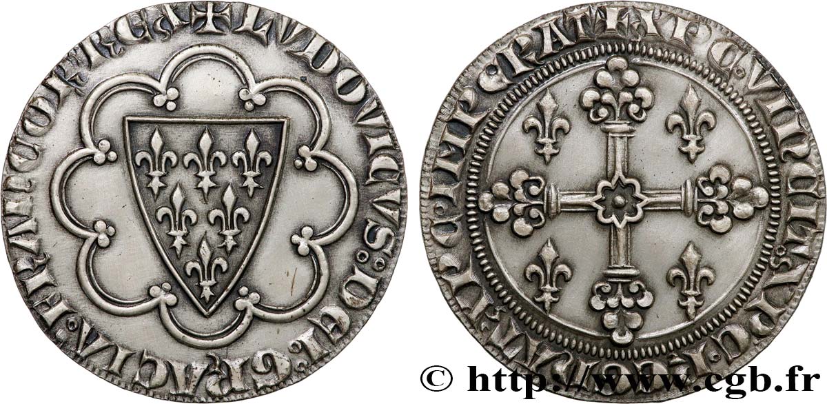 LUDWIG IX  SAINT LOUIS  Médaille, Écu d’or de Saint Louis, reproduction, n°400 VZ