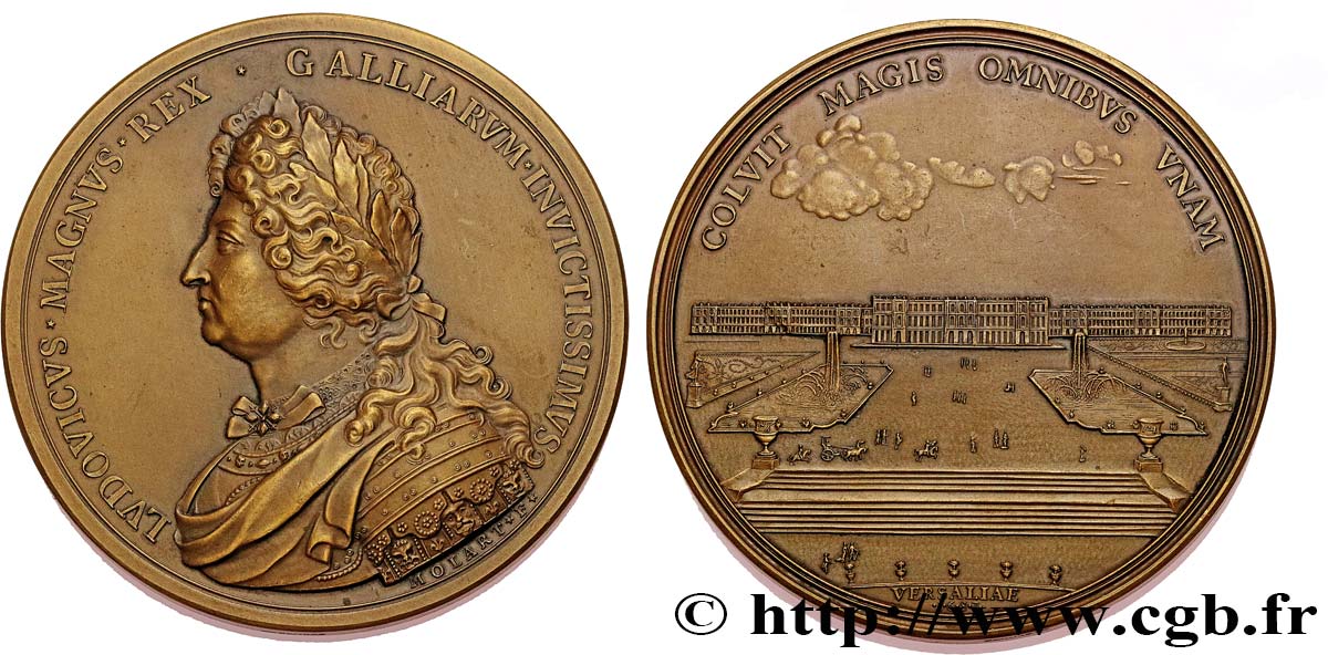 LOUIS XIV  THE SUN KING  Médaille, Château de Versailles, refrappe VZ