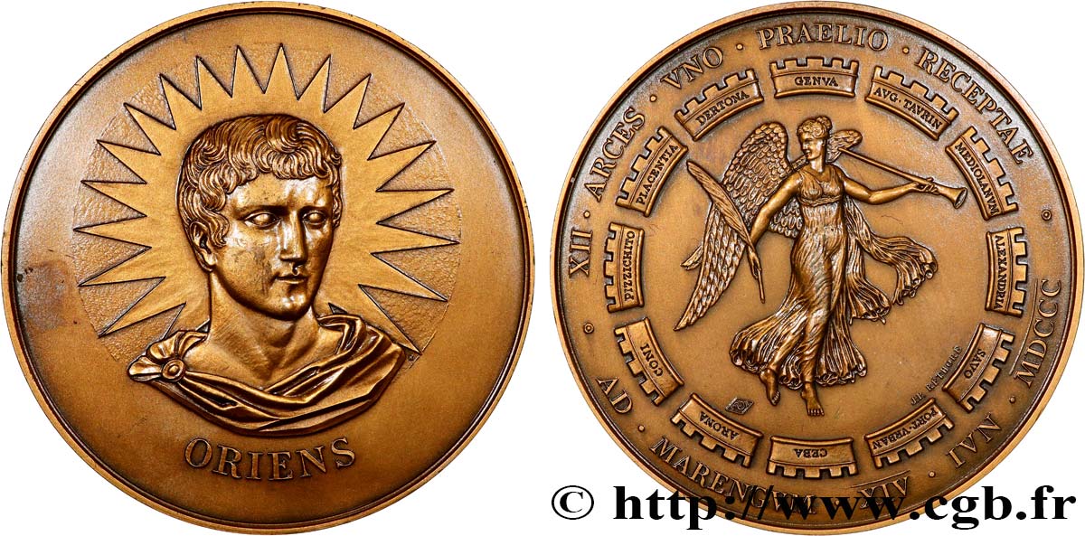 PREMIER EMPIRE / FIRST FRENCH EMPIRE Médaille, Citadelles prises après la bataille de Marengo AU