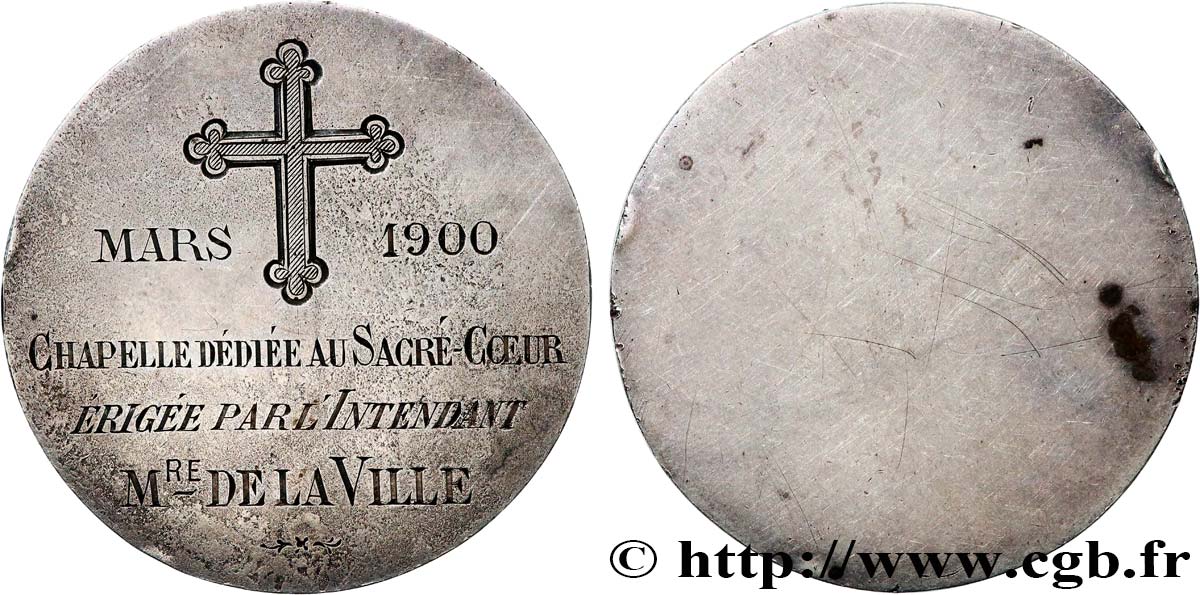 MÉDAILLES RELIGIEUSES Médaille, Chapelle dédiée au Sacré-coeur q.SPL