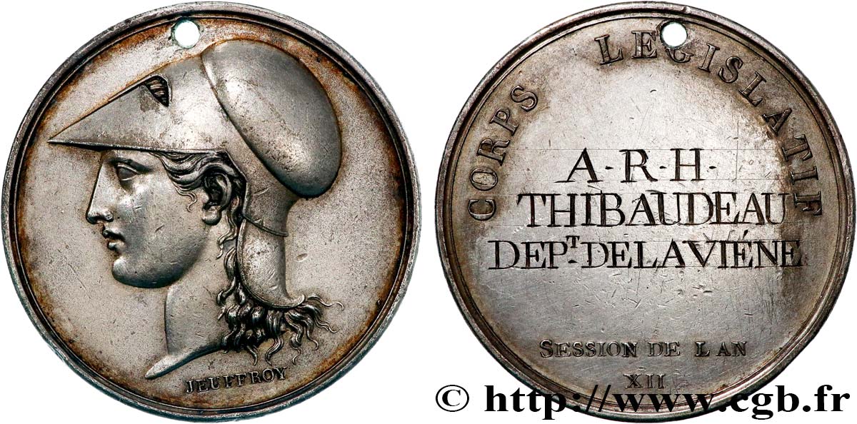 PRIMO IMPERO Médaille, Corps législatif, Antoine Claire Thibaudeau BB