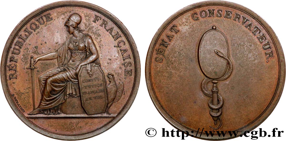 CONSULATE Médaille, Sénat conservateur AU/AU