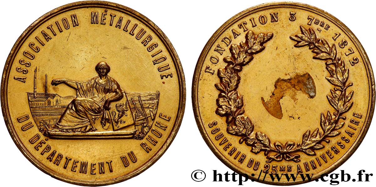 DRITTE FRANZOSISCHE REPUBLIK Médaille, Association métallurgique SS