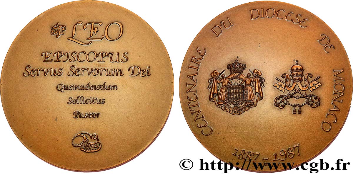 MONACO Médaille, Centenaire du Diocèse de Monaco VZ