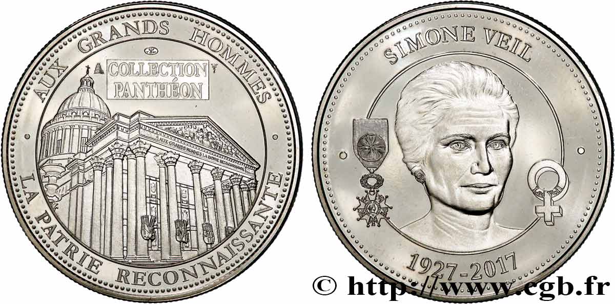 COLLECTION PANTHÉON - AUX GRANDS HOMMES Médaille, Simone Veil SPL