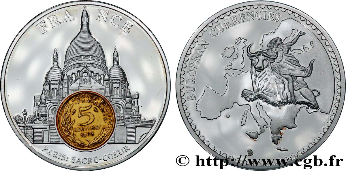 EUROPE Médaille, European Currencies, France SUP