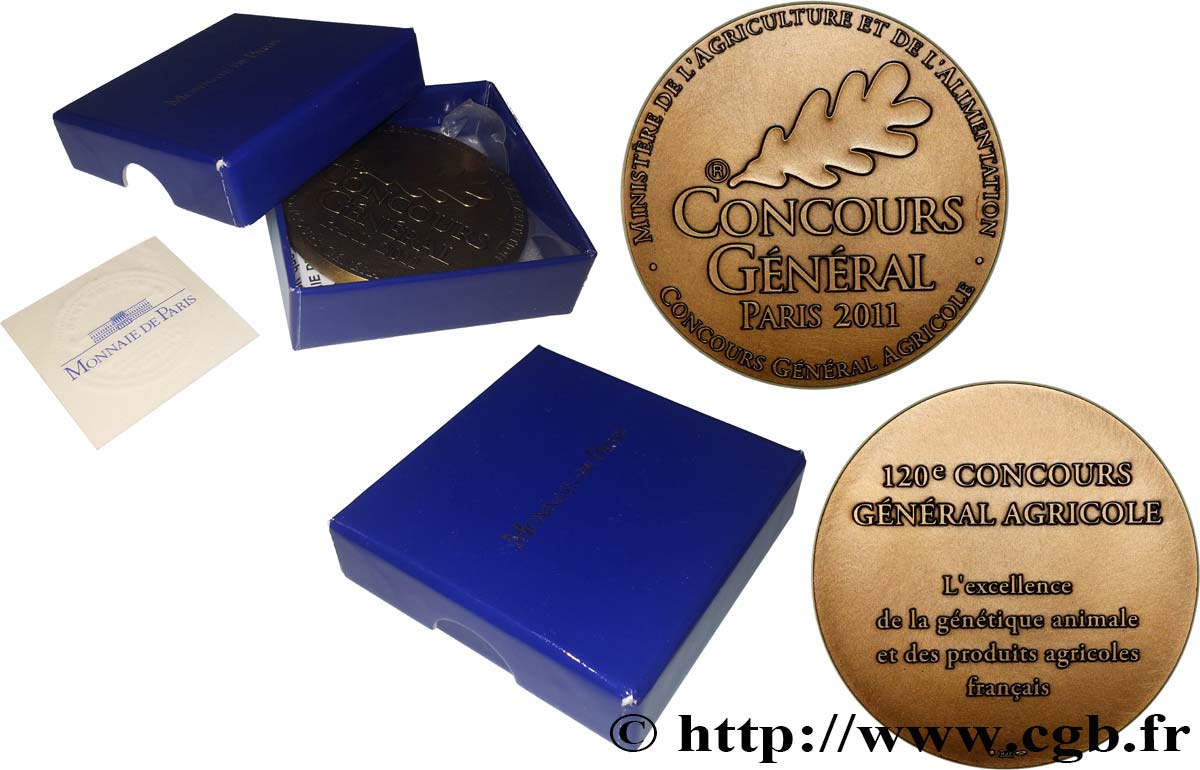 QUINTA REPUBLICA FRANCESA Médaille, Concours général agricole EBC