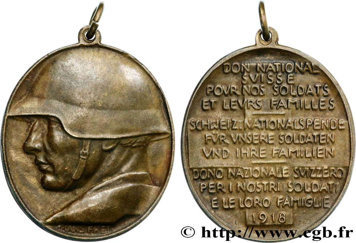 SUISSE - CONFEDERATION Médaille, Don national suisse pour nos soldats et leurs familles SUP