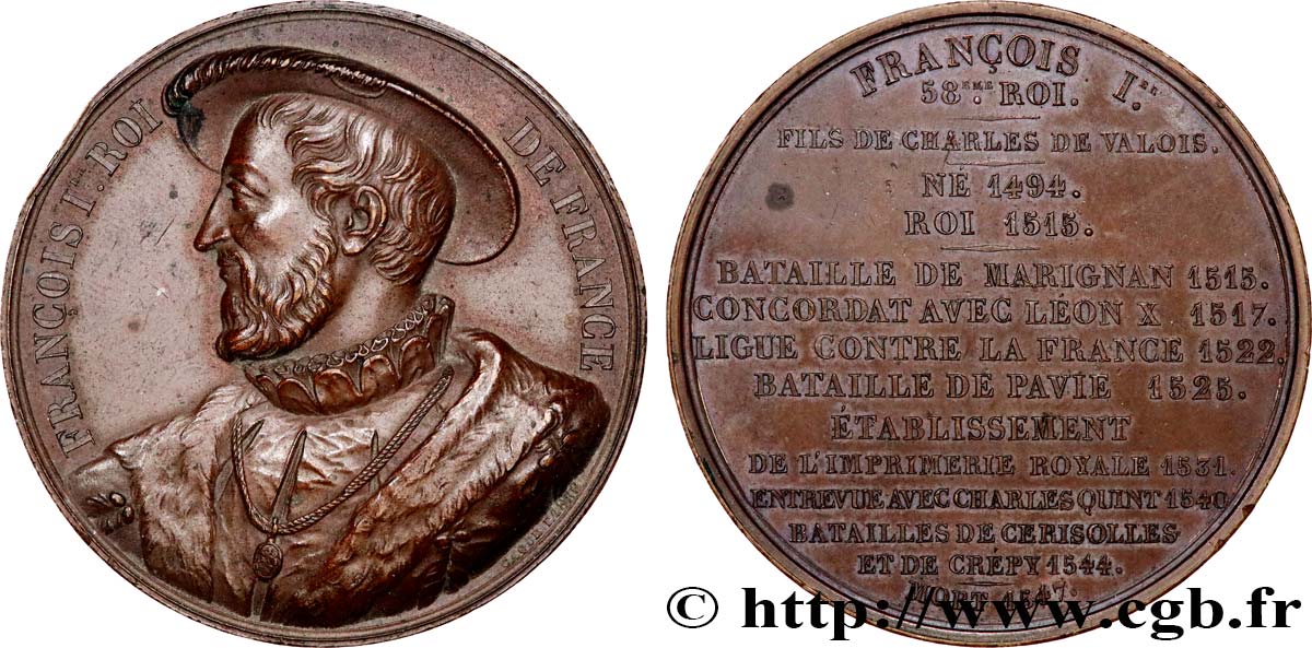 LUIGI FILIPPO I Médaille, François Ier q.SPL