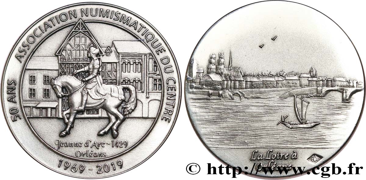 V REPUBLIC Médaille, Association numismatique du centre AU