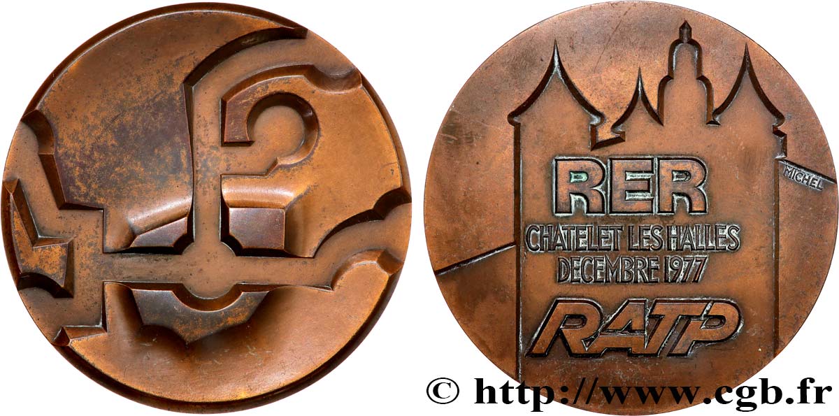 V REPUBLIC Médaille, RER Châtelet les Halles, RATP XF