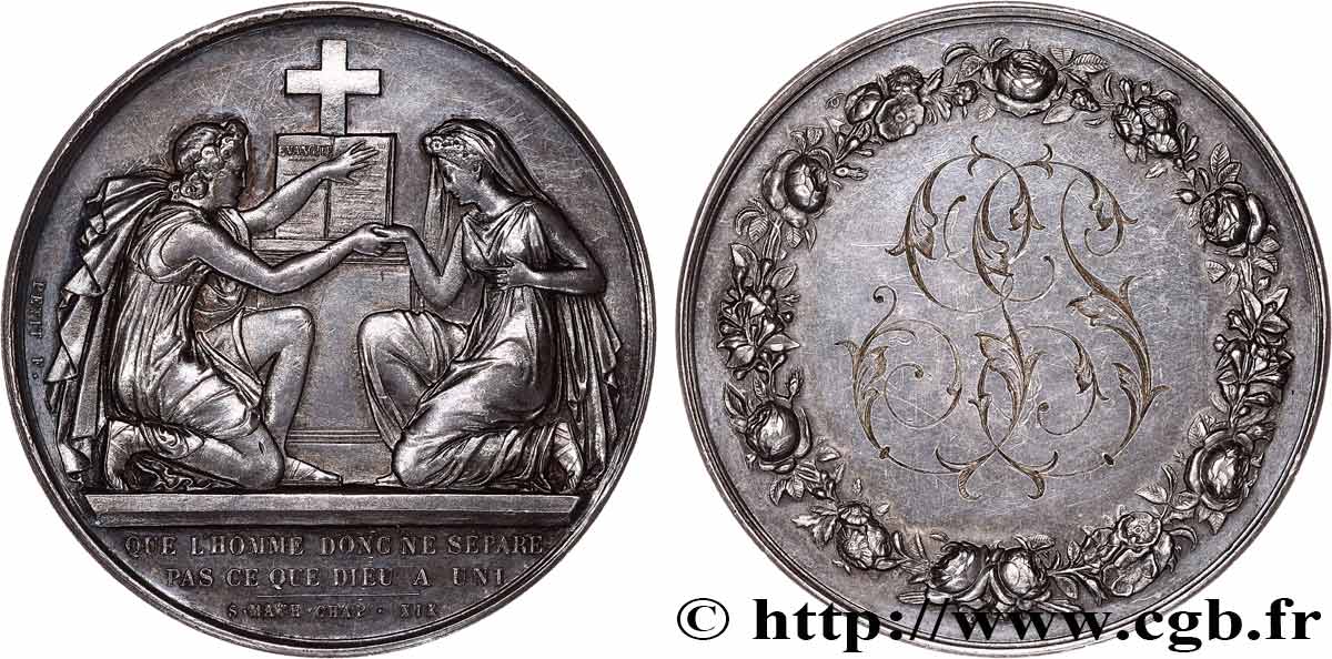 AMOUR ET MARIAGE Médaille de mariage, Evangile de St Mathieu  AU
