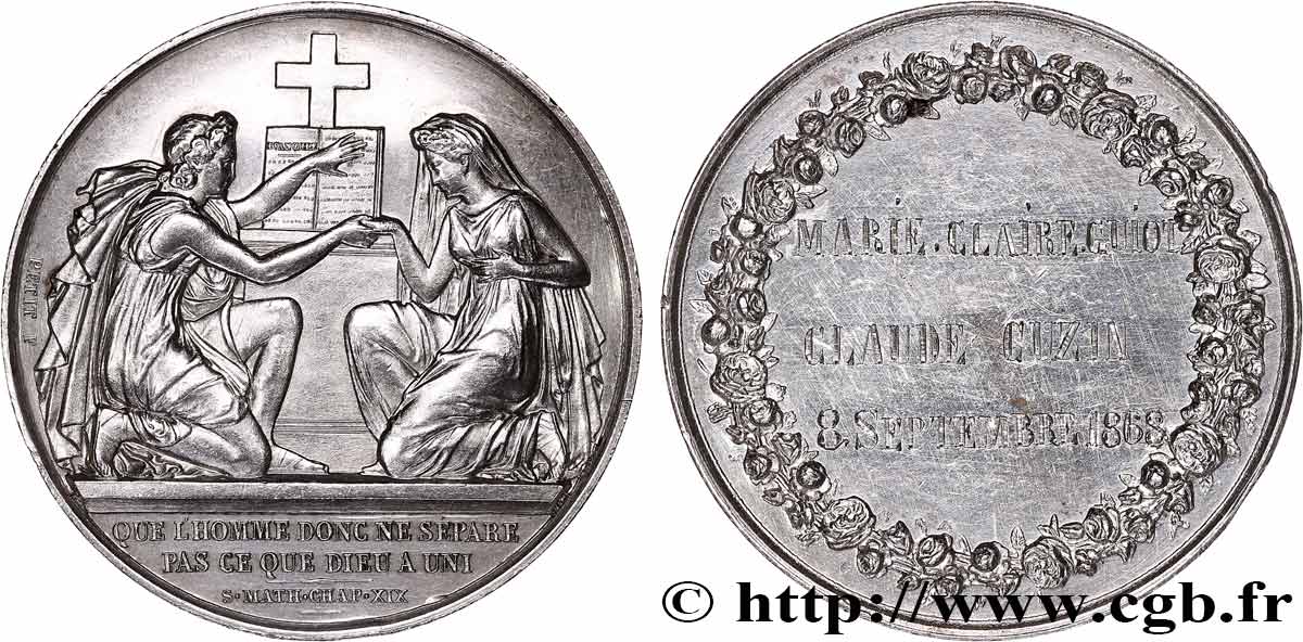 AMOUR ET MARIAGE Médaille de mariage, Evangile de St Mathieu AU