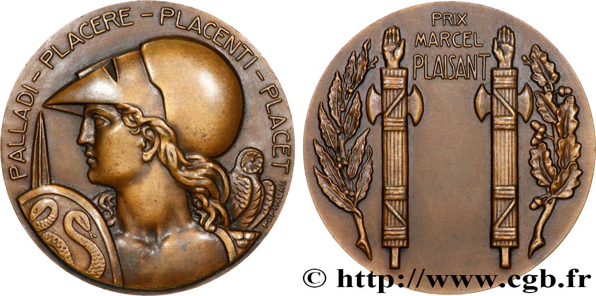 PRIZES AND REWARDS Médaille, Prix Marcel Plaisant AU