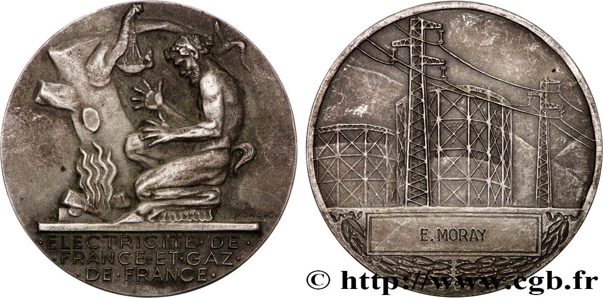 ENTREPRISES, INDUSTRIES ET COMMERCES DIVERS Médaille de mérite EDF / GDF XF